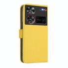 For ZTE Nubia Z60 Ultra Skin Feel Solid Color Leather Phone Case with Lanyard(Lemon Yellow) - 2
