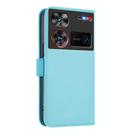 For ZTE Nubia Z60 Ultra Skin Feel Solid Color Leather Phone Case with Lanyard(Sky Blue) - 2