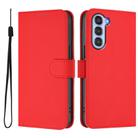 For ZTE Nubia S 5G A403ZT Skin Feel Solid Color Leather Phone Case with Lanyard(Red) - 2
