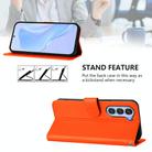 For ZTE Nubia S 5G A403ZT Skin Feel Solid Color Leather Phone Case with Lanyard(Orange) - 3