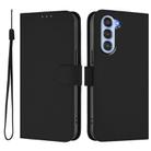 For ZTE Nubia S 5G A403ZT Skin Feel Solid Color Leather Phone Case with Lanyard(Black) - 2