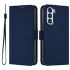 For ZTE Nubia S 5G A403ZT Skin Feel Solid Color Leather Phone Case with Lanyard(Navy Blue) - 2