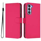 For ZTE Nubia S 5G A403ZT Skin Feel Solid Color Leather Phone Case with Lanyard(Rose Red) - 2