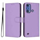 For ZTE Blade A53 Pro Skin Feel Solid Color Leather Phone Case with Lanyard(Lavender Purple) - 2