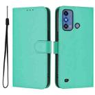 For ZTE Blade A53 Pro Skin Feel Solid Color Leather Phone Case with Lanyard(Green) - 2