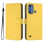For ZTE Blade A53 Pro Skin Feel Solid Color Leather Phone Case with Lanyard(Lemon Yellow) - 2