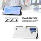 For ZTE Blade A53 Pro Skin Feel Solid Color Leather Phone Case with Lanyard(White) - 3
