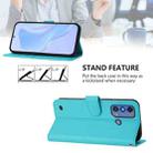 For ZTE Blade A53 Pro Skin Feel Solid Color Leather Phone Case with Lanyard(Lake Blue) - 3