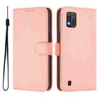 For ZTE Blade A52 Lite Skin Feel Solid Color Leather Phone Case with Lanyard(Pink) - 2