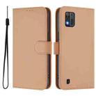 For ZTE Blade A52 Lite Skin Feel Solid Color Leather Phone Case with Lanyard(Nude) - 2