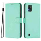 For ZTE Blade A52 Lite Skin Feel Solid Color Leather Phone Case with Lanyard(Mint Green) - 2