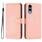 For Fujitsu Arrows We2 / F-52E Skin Feel Solid Color Leather Phone Case with Lanyard(Pink) - 2