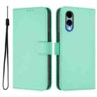 For Fujitsu Arrows We2 / F-52E Skin Feel Solid Color Leather Phone Case with Lanyard(Mint Green) - 2