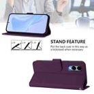 For Fujitsu Arrows We2 / F-52E Skin Feel Solid Color Leather Phone Case with Lanyard(Violet) - 3