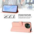 For Sharp Aquos R9/SH-51E Skin Feel Solid Color Leather Phone Case with Lanyard(Pink) - 3