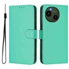 For Sharp Aquos R9/SH-51E Skin Feel Solid Color Leather Phone Case with Lanyard(Green) - 2