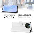 For Sharp Aquos R9/SH-51E Skin Feel Solid Color Leather Phone Case with Lanyard(White) - 3