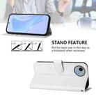 For Sharp Aquos Wish4/SH-52E Skin Feel Solid Color Leather Phone Case with Lanyard(White) - 3