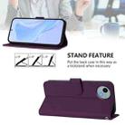 For Sharp Aquos Wish4/SH-52E Skin Feel Solid Color Leather Phone Case with Lanyard(Violet) - 3