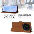 For Sharp Aquos R9 Pro SH-54E Skin Feel Solid Color Leather Phone Case with Lanyard(Brown) - 3