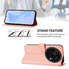 For Sharp Aquos R9 Pro SH-54E Skin Feel Solid Color Leather Phone Case with Lanyard(Pink) - 3