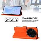 For Sharp Aquos R9 Pro SH-54E Skin Feel Solid Color Leather Phone Case with Lanyard(Orange) - 3