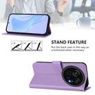 For Sharp Aquos R9 Pro SH-54E Skin Feel Solid Color Leather Phone Case with Lanyard(Lavender Purple) - 3