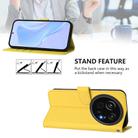 For Sharp Aquos R9 Pro SH-54E Skin Feel Solid Color Leather Phone Case with Lanyard(Lemon Yellow) - 3