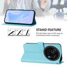 For Sharp Aquos R9 Pro SH-54E Skin Feel Solid Color Leather Phone Case with Lanyard(Sky Blue) - 3