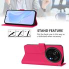 For Sharp Aquos R9 Pro SH-54E Skin Feel Solid Color Leather Phone Case with Lanyard(Rose Red) - 3