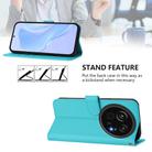 For Sharp Aquos R9 Pro SH-54E Skin Feel Solid Color Leather Phone Case with Lanyard(Lake Blue) - 3