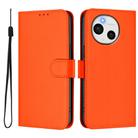 For Sharp Aquos Sense9 Plus Skin Feel Solid Color Leather Phone Case with Lanyard(Orange) - 2