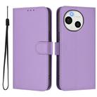 For Sharp Aquos Sense9 Plus Skin Feel Solid Color Leather Phone Case with Lanyard(Lavender Purple) - 2