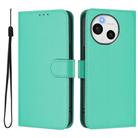 For Sharp Aquos Sense9 Plus Skin Feel Solid Color Leather Phone Case with Lanyard(Green) - 2