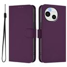 For Sharp Aquos Sense9 Plus Skin Feel Solid Color Leather Phone Case with Lanyard(Violet) - 2