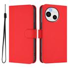 For Sharp Aquos Sense9 Skin Feel Solid Color Leather Phone Case with Lanyard(Red) - 2