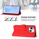 For Sharp Aquos Sense9 Skin Feel Solid Color Leather Phone Case with Lanyard(Red) - 3
