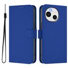 For Sharp Aquos Sense9 Skin Feel Solid Color Leather Phone Case with Lanyard(Dark Blue) - 2