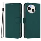 For Sharp Aquos Sense9 Skin Feel Solid Color Leather Phone Case with Lanyard(Dark Green) - 2