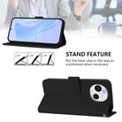 For Sharp Aquos Sense9 Skin Feel Solid Color Leather Phone Case with Lanyard(Black) - 3