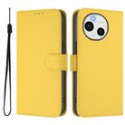 For Sharp Aquos Sense9 Skin Feel Solid Color Leather Phone Case with Lanyard(Lemon Yellow) - 2