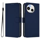 For Sharp Aquos Sense9 Skin Feel Solid Color Leather Phone Case with Lanyard(Navy Blue) - 2