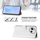 For Sharp Aquos Sense9 Skin Feel Solid Color Leather Phone Case with Lanyard(White) - 3