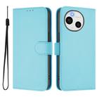 For Sharp Aquos Sense9 Skin Feel Solid Color Leather Phone Case with Lanyard(Sky Blue) - 2