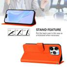 For iPhone 16 Pro Max Skin Feel Solid Color Leather Phone Case with Lanyard(Orange) - 3