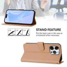 For iPhone 16 Pro Max Skin Feel Solid Color Leather Phone Case with Lanyard(Nude) - 3