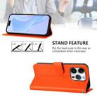 For iPhone 16 Pro Skin Feel Solid Color Leather Phone Case with Lanyard(Orange) - 3