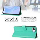 For iPhone 16e Skin Feel Solid Color Leather Phone Case with Lanyard(Green) - 3