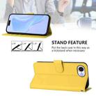 For iPhone 16e Skin Feel Solid Color Leather Phone Case with Lanyard(Lemon Yellow) - 3
