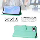 For iPhone 16e Skin Feel Solid Color Leather Phone Case with Lanyard(Mint Green) - 3